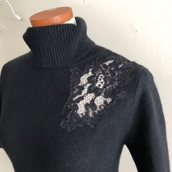 Magaschoni 100% Cashmere turtleneck black sweater - Picture 3 of 5